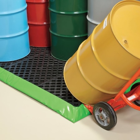 Foam Wall Spill Berm, 8-Drum, 54 gal Spill Capacity, 106 in L x 56 in W x 4 in H